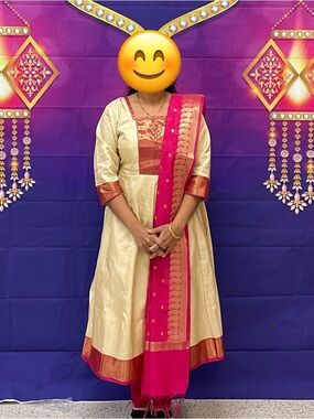 Silk Anarkali with Dupatta